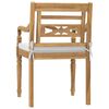 vidaXL Ensemble &agrave; manger de jardin et coussins blanc 5 pcs teck massif