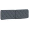 vidaXL Cadre de lit avec LED sans matelas gris fonc&eacute; 160x200cm velours