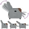 vidaXL Fauteuil inclinable Gris clair Tissu