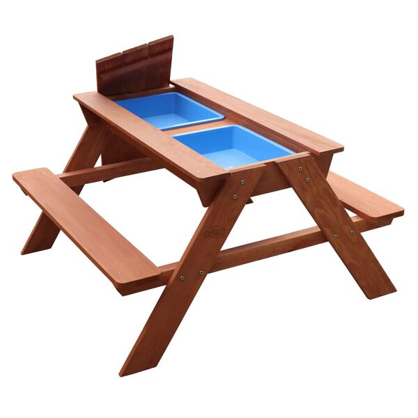 Sunny Table de pique-nique &agrave; eau et sable Dave Marron