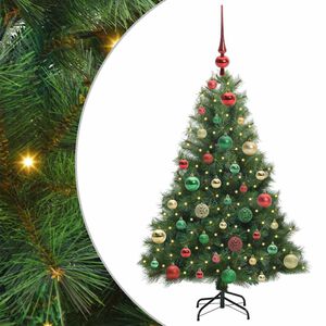 vidaXL Sapin de No&euml;l artificiel avec 150 LED Vert 120 cm PE et PVC
