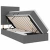 vidaXL Lit de rangement LED avec matelas Gris fonc&eacute; 90 x 200 cm Tissu
