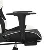 vidaXL Chaise de jeu de massage avec repose-pied Noir&Blanc Similicuir