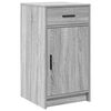 vidaXL Table de Toilette avec tiroir 3 pcs Gris Bois d'ing&eacute;nierie