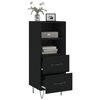 vidaXL Buffet Noir 34,5x34x90 cm Bois d'ing&eacute;nierie