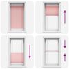 vidaXL Store pliss&eacute; rose 70x100 cm largeur du tissu 69,4 cm polyester
