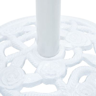 vidaXL Socle de parasol Blanc 9 kg 40 cm Fonte