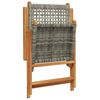vidaXL Ensemble de salle &agrave; manger pour jardin 5 pcs Gris