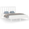 vidaXL Cadre de lit sans matelas blanc 150x200 cm bois massif