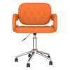 vidaXL Chaise pivotante de salle &agrave; manger Orange Similicuir