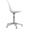 vidaXL Chaises pivotantes &agrave; manger lot de 2 blanc similicuir