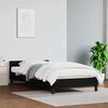 vidaXL Cadre de lit avec t&ecirc;te de lit sans matelas noir 90x200 cm