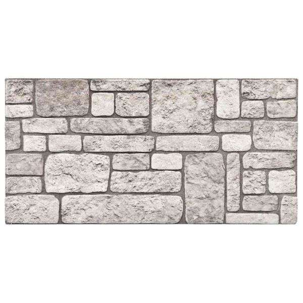 vidaXL Panneaux muraux 3D avec design de brique gris 10 pcs EPS