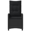 vidaXL Chaises de jardin inclinables Noir 56 x 60 x 112 cm