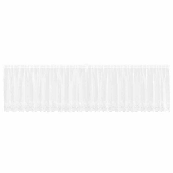 vidaXL Rideau en Dentelle Floral Blanc 100 x 600 cm Polyester
