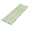 vidaXL Banc Batavia avec coussin motif de feuilles 150 cm Bois de teck