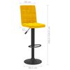 vidaXL Tabourets de bar lot de 2 jaune moutarde velours
