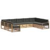 vidaXL Ensemble de canap&eacute;s d'ext&eacute;rieur 9 pcs Blanc et anthracite