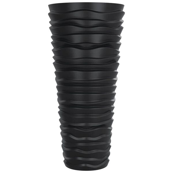 vidaXL Jardini&egrave;re et int&eacute;rieur amovible anthracite aspect rainur&eacute;