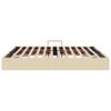 vidaXL Lit de Rangement avec t&ecirc;te de lit Cr&egrave;me 160 x 200 cm tissu