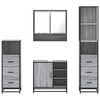 vidaXL Ensemble de meubles de salle de bain 4 pcs sonoma gris