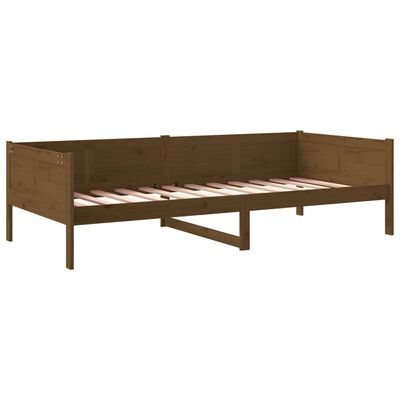 vidaXL Lit de jour sans matelas marron miel bois pin massif 80x200 cm