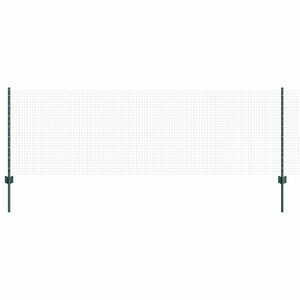 vidaXL Cl&ocirc;ture en fil soud&eacute; avec poteaux 100 x 0,8 m Vert Maille