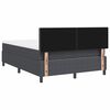 vidaXL Lit &agrave; ressort LED Gris fonc&eacute; et blanc 140 x 190 cm