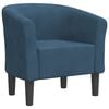 vidaXL Chaise cabriolet bleu fonc&eacute; velours