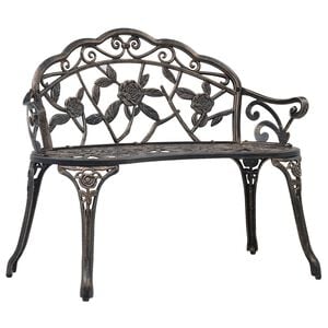 vidaXL Banc de bistrot 100 cm Bronze Aluminium coul&eacute;
