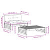 vidaXL Salon de jardin 2 pcs avec coussins bois massif douglas