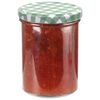 vidaXL Pots &agrave; confiture Couvercle blanc et vert 96 pcs Verre 400 ml