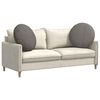 vidaXL Coussins de si&egrave;ge 2 pcs Gris clair &Oslash; 60 cm