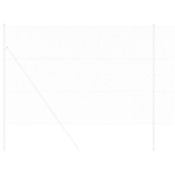 vidaXL Cl&ocirc;ture hexagonale Argent&eacute; 1,6 x 50 m Acier galvanis&eacute;
