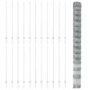 vidaXL Cl&ocirc;ture avec poteau Argent&eacute; 1,6 x 50 m Acier