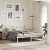 vidaXL T&ecirc;te de lit de remplacement m&eacute;tal blanc 160 cm