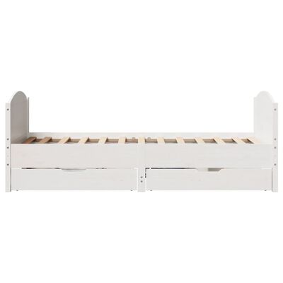 vidaXL Cadre de lit sans matelas blanc 90x200 cm bois de pin massif