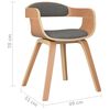 vidaXL Chaise &agrave; manger lot de 6 gris clair bois courb&eacute; et tissu