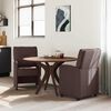vidaXL Chaises de Salle &agrave; Manger avec Roues 2 pcs Marron fonc&eacute;