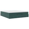 VidaXL Cadre de lit ottoman avec matelas vert foncé 180x200 cm velours