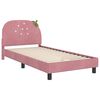 vidaXL Cadre de lit pour enfants avec t&ecirc;te de lit Rose 90 x 190 cm