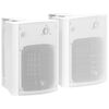 vidaXL Haut-parleurs st&eacute;r&eacute;o muraux 2pcs Blanc Int&eacute;rieur Ext&eacute;rieur 120W