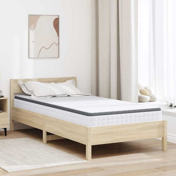 vidaXL Matelas Blanc et Gris 90 x 190 cm Printemps Bonell
