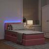 vidaXL Lit avec rangement et LED avec LED Rose 100 x 200 cm Velours