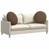 vidaXL Coussins de si&egrave;ge 2 pcs Marron &Oslash;80 x 29 cm tissu