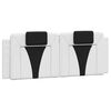 vidaXL Cadre de lit Viana sans matelas blanc et noir 140x200 cm similicuir