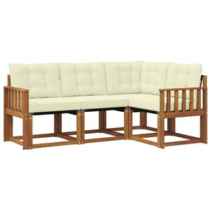 vidaXL Ensemble de canap&eacute;s d'ext&eacute;rieur 4 pc Naturel et Cr&egrave;me