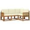 vidaXL Ensemble de canap&eacute;s d'ext&eacute;rieur 4 pc Naturel et Cr&egrave;me Polyester