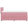 vidaXL Sommier &agrave; lattes de lit avec matelas Rose 90x200 cm Velours