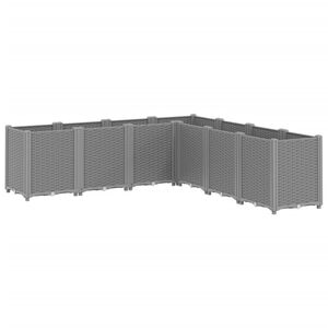 vidaXL Jardini&egrave;re gris clair 160x160x53 cm polypropyl&egrave;ne